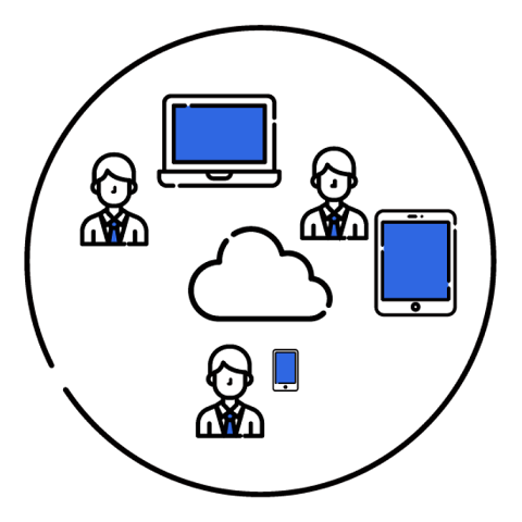 ネット環境さえあれば利用できるクラウドサービス！